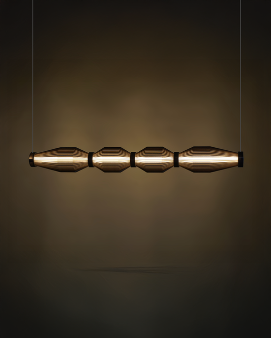 Black Linear Horizontal Pendant Lamp (5 ft)