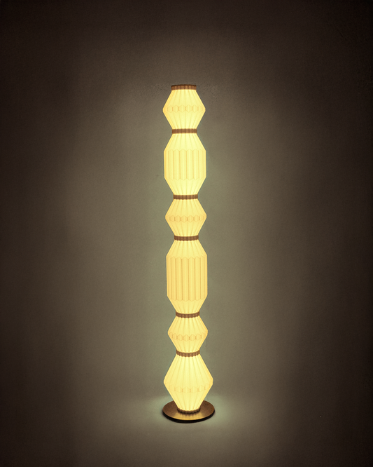 Tall and elegant column-style floor lamp